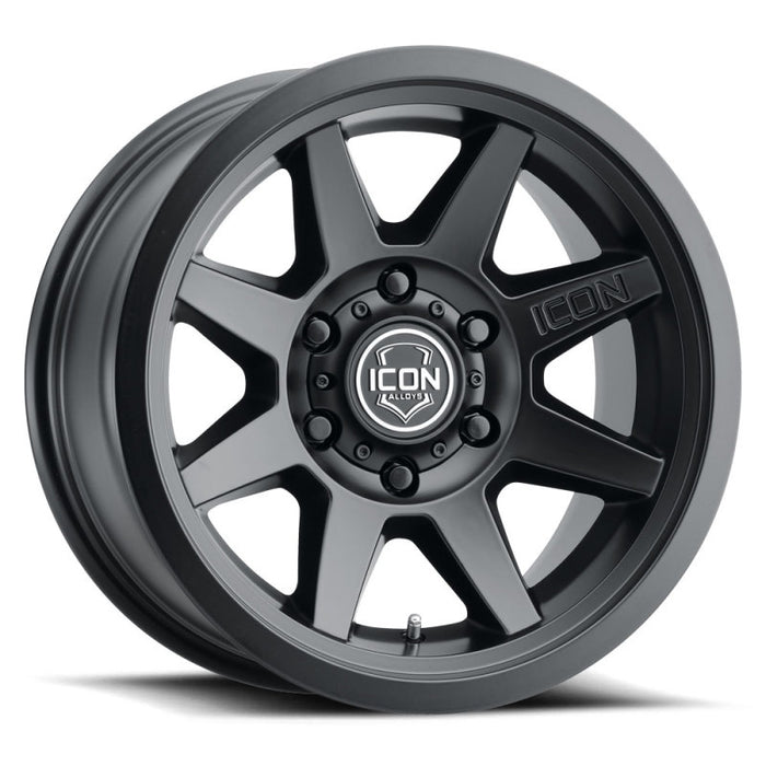 Roue ICON Rebound SLX 17x8,5 6 x 135 6 mm de déport 5,75 pouces BS 87,1 mm d'alésage noir satiné