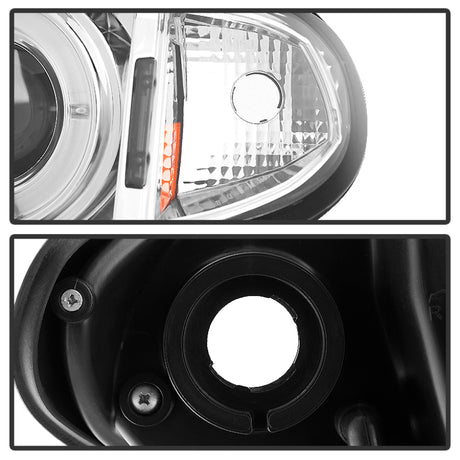 Phares de projecteur Spyder BMW E46 Série 3 02-05 4DR 1 pièce LED Halo Chrm PRO-YD-BMWE4602-4D-AM-C