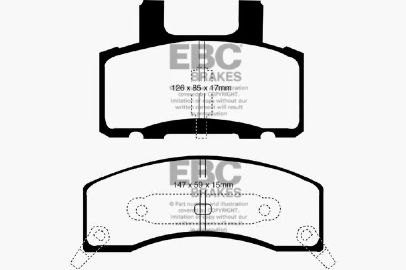 Plaquettes de frein avant EBC 90-93 Chevrolet C20 8600 LB Yellowstuff