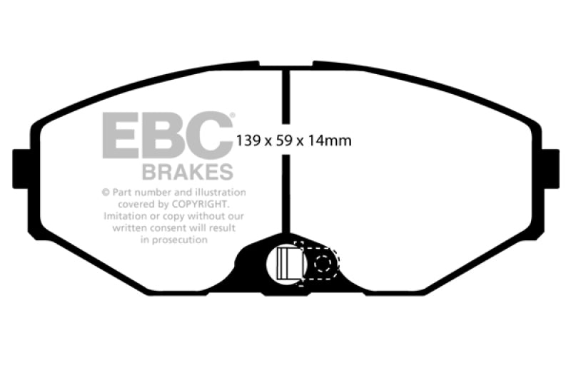 Plaquettes de frein avant EBC 93-97 Infiniti J30 3.0 Yellowstuff