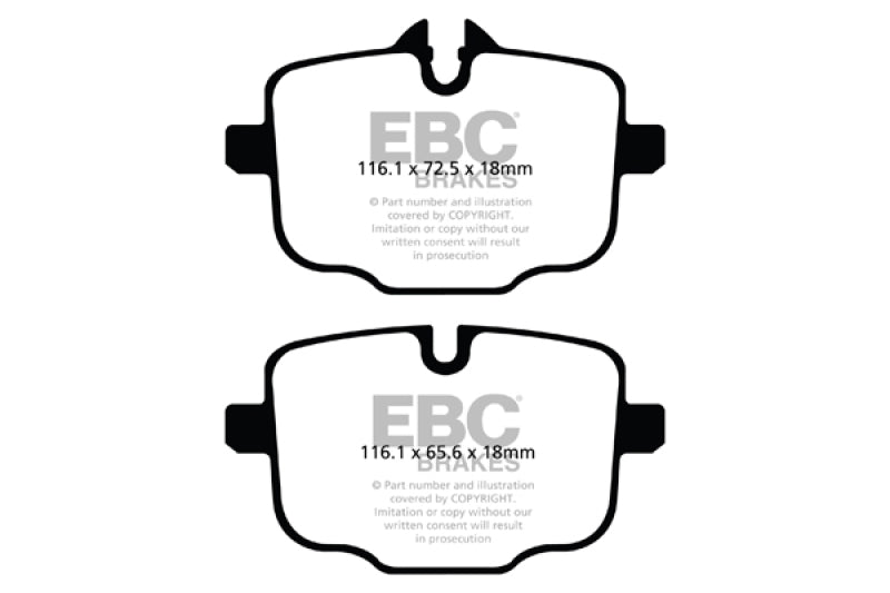 Plaquettes de frein arrière Yellowstuff EBC 2021+ pour BMW M3/M4 3.0TT (G80/G82/G83)