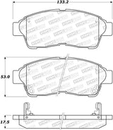 Plaquettes de frein sport StopTech avec cales et matériel - Avant
