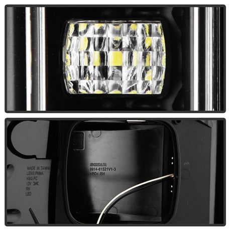 Feux arrière à LED Spyder 21-23 Ford F150 (halogène d'usine) - Noir (ALT-YD-FF15021HAL-BK)