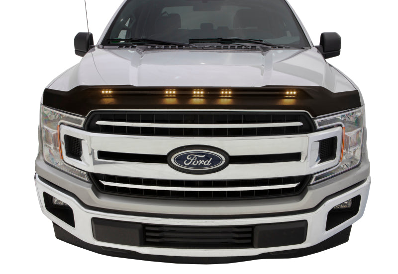 Capot de protection à profil bas AVS Aeroskin pour Ford F150 2015-2019 avec lumières - Noir