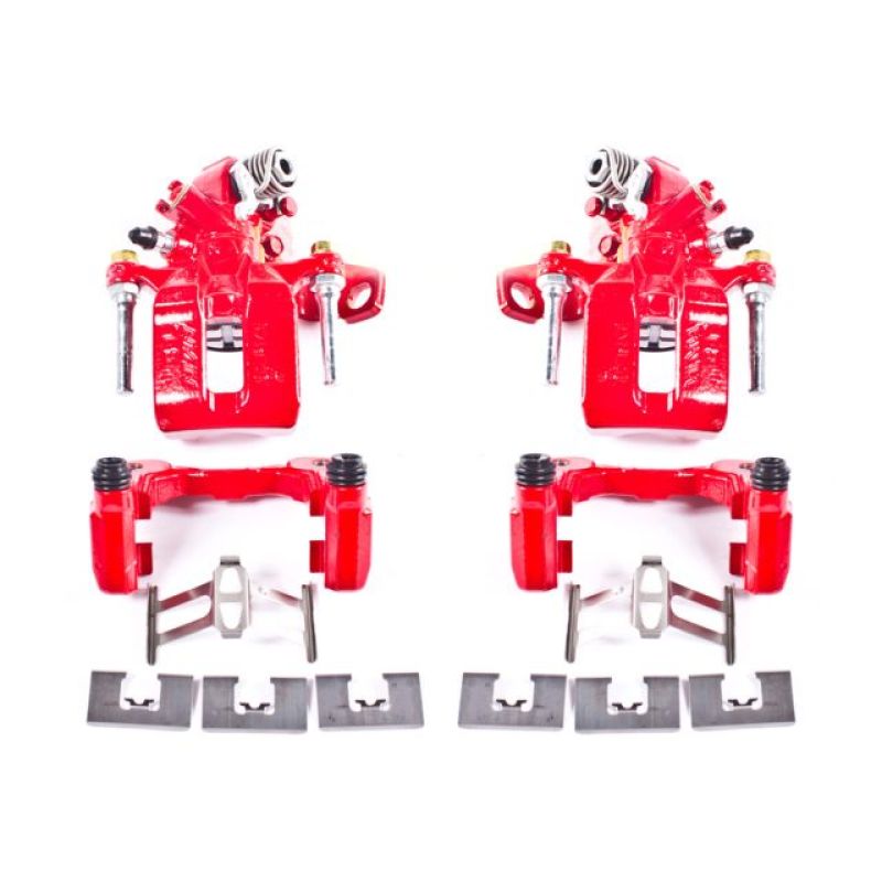 Étriers arrière rouges Power Stop 06-11 Acura CSX avec supports - Paire
