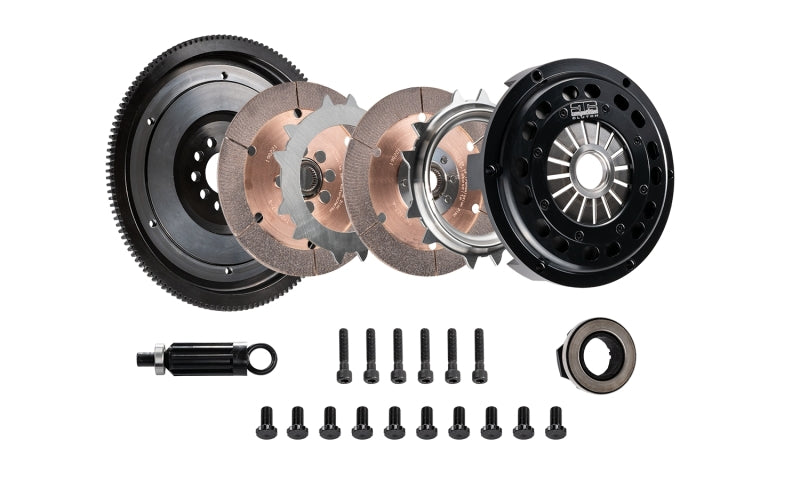 Kit d'embrayage MR à double disque DKM Clutch VW Corrado/GTI (2,8 L VR6) avec volant moteur (couple de 650 pi/lb)