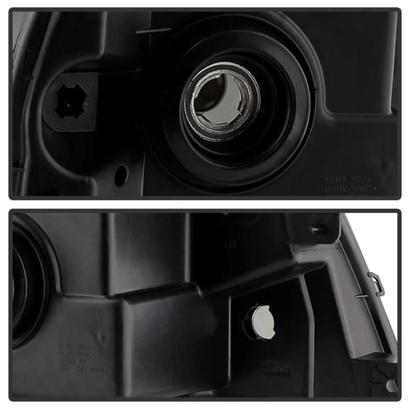 xTune Ford F150 04-08 Amber Crystal Headlights Black Smoked HD-JH-FF15004-AM-BSM