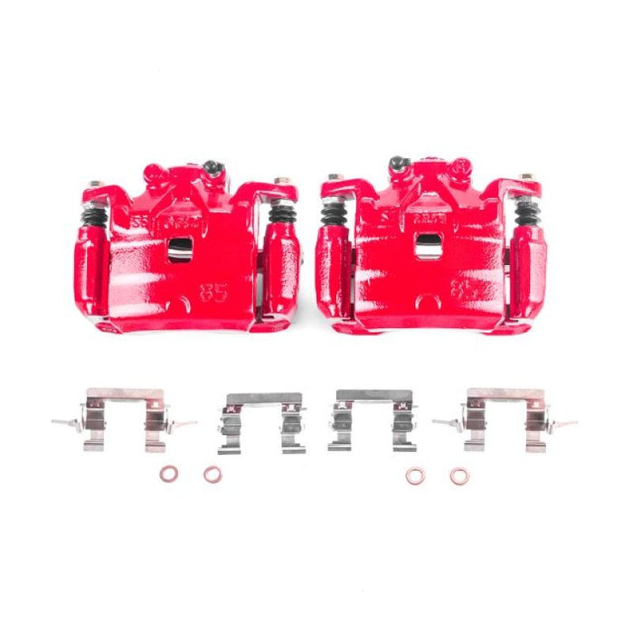 Étriers avant rouges Power Stop 11-17 Nissan Juke avec supports - Paire