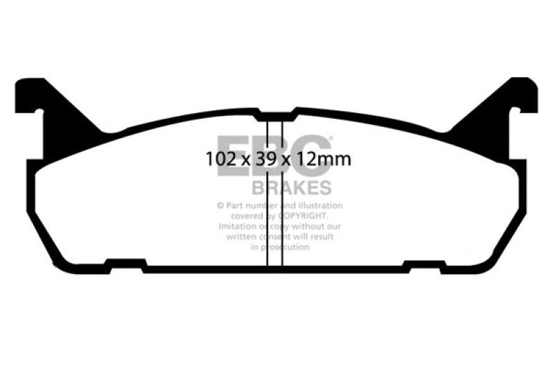 Plaquettes de frein arrière EBC 91-96 Ford Escort 1.8 Yellowstuff