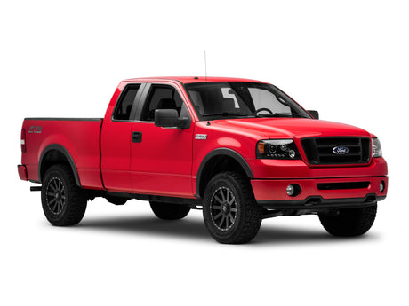 Phares de projecteur à double LED Raxiom 04-08 Ford F-150 - Boîtier noir (lentille transparente)