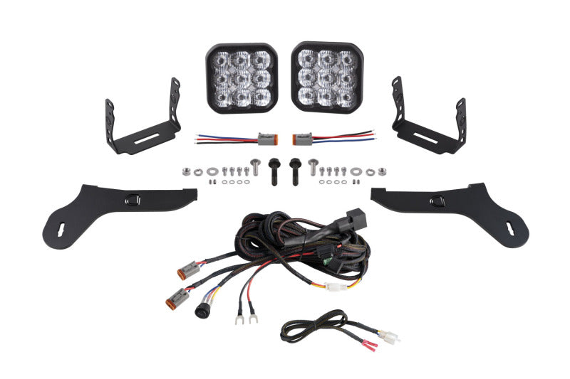 Kit d'éclairage LED pour pare-chocs Ford Raptor SS5 17-20 de Diode Dynamics - Conduite blanche professionnelle