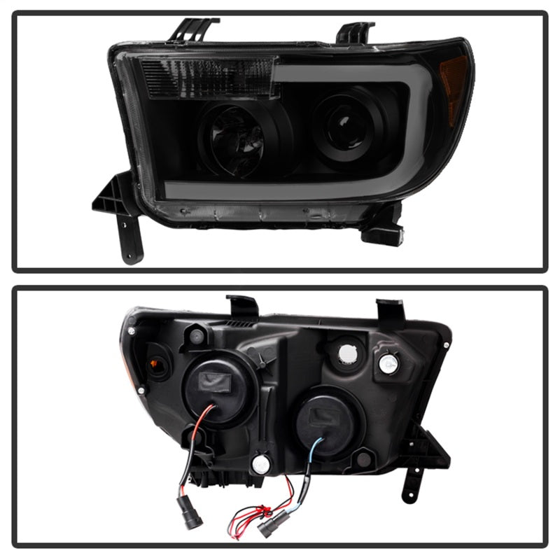 Barre lumineuse LED Xtune pour Toyota Tundra 07-13, phares de projecteur, noir fumé PRO-JH-TTU07-LED-BSM