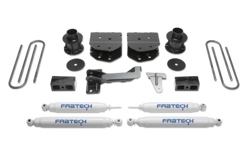 Système économique Fabtech 05-07 Ford F250/350 4WD 4 pouces avec amortisseurs Perf