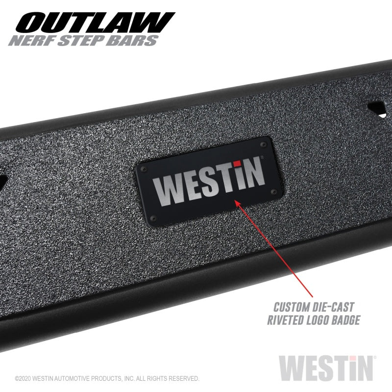 Marchepieds Westin 2020 Jeep Gladiator Outlaw Nerf – Noir texturé
