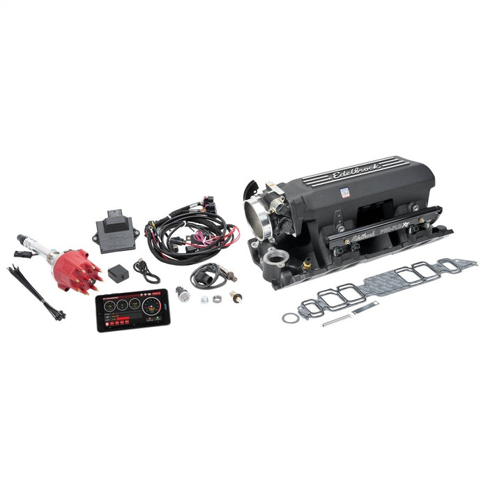 Système Edelbrock Pro Flo 4 XT EFI Seq Port BBC Rect Port Std Deck 775 CV max. 60 lb/h Finition noire