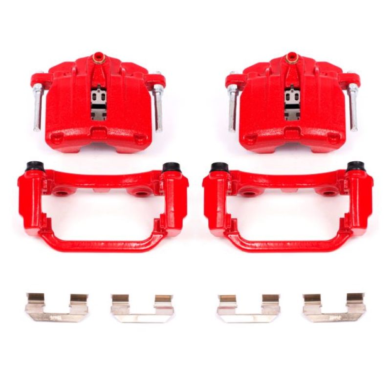 Power Stop 00-03 Cadillac DeVille Rear Red Calipers w/Brackets - Pair