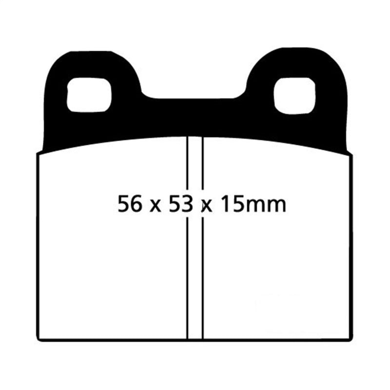 Plaquettes de frein avant EBC 71-79 Volkswagen Beetle 1.3 (1300) Yellowstuff