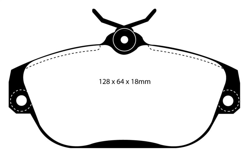 Plaquettes de frein avant Redstuff EBC 91-93 Volvo 740 2.3 (ABS) (Girling)