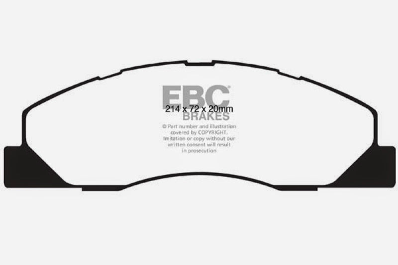 Plaquettes de frein avant EBC Yellowstuff pour Dodge Ram 2500 Pick-up 5.7 2WD/4WD 09-11