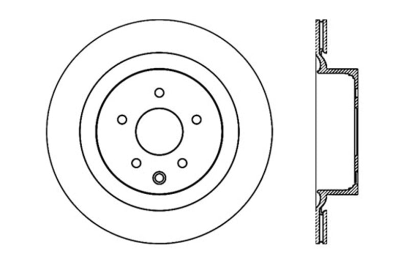 Rotor arrière gauche fendu et percé StopTech Infiniti G37 / Nissan 370Z SportStop