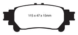 Plaquettes de frein arrière EBC 10+ Lexus RX350 3.5 (Japon) Greenstuff