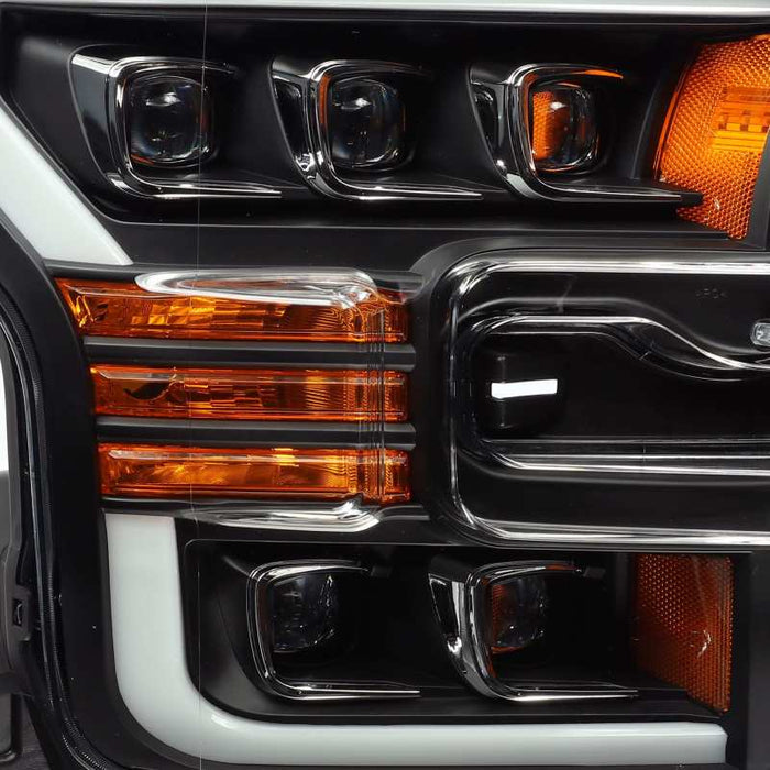 Phares à LED AlphaRex 17-20 Ford Raptor NOVA Proj Style Plank Noir mat avec Activ Light/Seq Signal