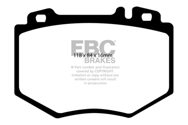 Plaquettes de frein avant Redstuff EBC 03-06 Mercedes-Benz CL600 5.5 Twin Turbo