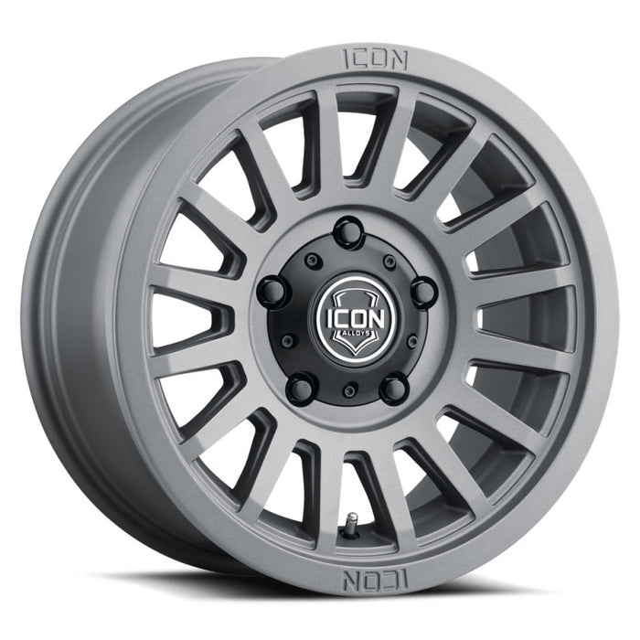 Roue ICON Recon SLX 17x8,5 6x5,5 BP 25 mm de déport 5,75 pouces BS 95,1 mm d'alésage en charbon