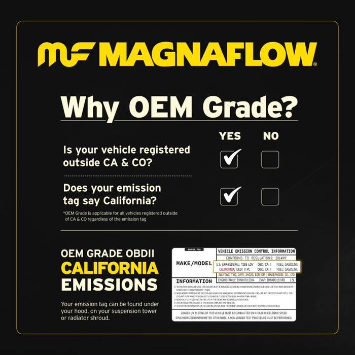 Convertisseur catalytique Magnaflow 01-03 Ford F150 XL/XLT V6 4,2 L de qualité OEM / conforme à l'EPA à montage direct