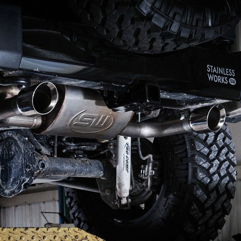Échappement Catback pour Jeep Wrangler 2012-17 en acier inoxydable