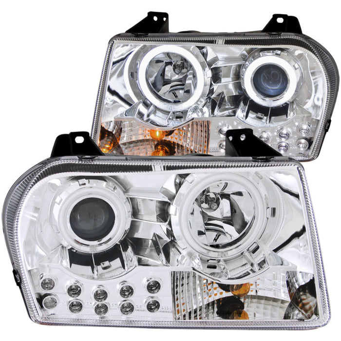 Phares de projecteur ANZO 2005-2010 Chrysler 300 avec halo chromé