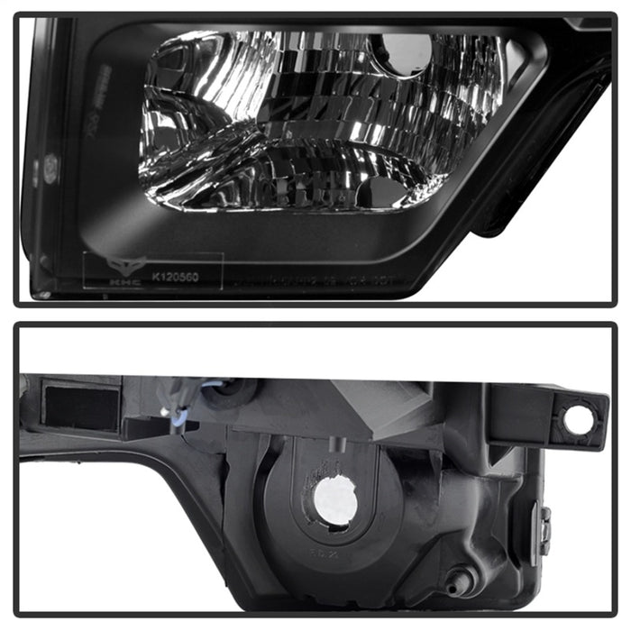 Phares de projecteur Xtune Ford F150 09-14 Modèle halogène uniquement LED Halo Black PRO-JH-FF15009-CFB-BK