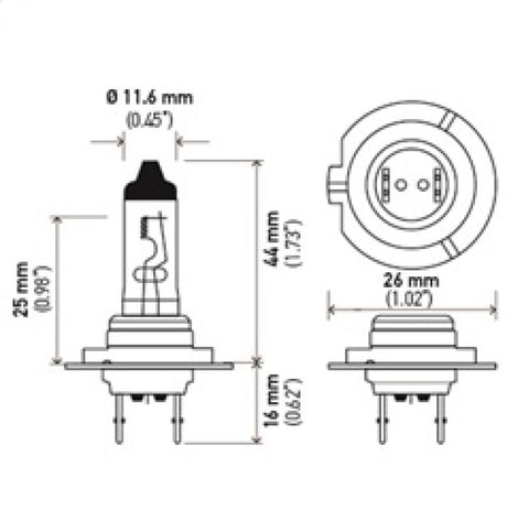 Ampoule Hella Optilux 12V/55W H7 Extreme Blue (paire)