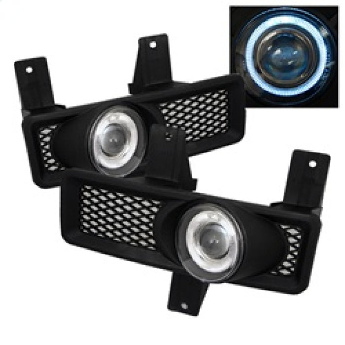 Phares antibrouillard à projecteur halo Spyder Ford F150 97-98/F250 LD 97-98 avec interrupteur transparent FL-P-FF15097-HL