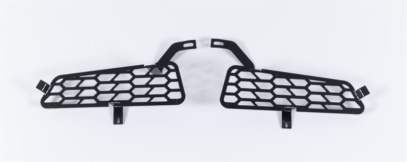 Inserts de calandre de pare-chocs avec revêtement en poudre noire Putco 18-20 Ford F-150 Raptor - Hex Shield