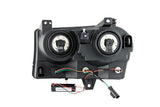Phares en cristal ANZO 2005-2010 Chrysler 300 avec halo noir (CCFL)