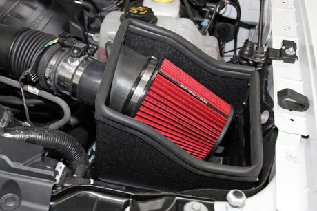 Kit d'admission d'air Spectre 12-14 Ford F150 V6-3.5LF/I - Poli avec filtre rouge