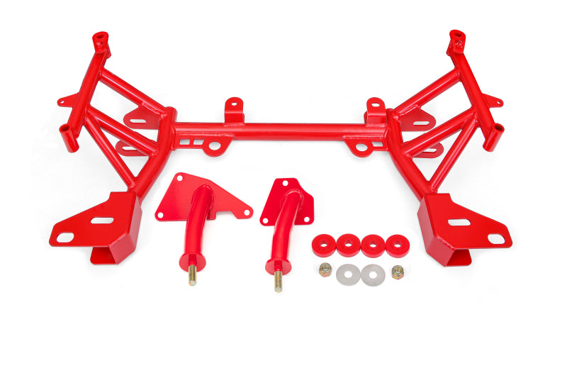 BMR 93-02 4th Gen F-Body K-Member LT1 Motor Mounts Standard Rack Mounts Red BMR Suspension