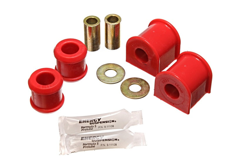 Jeu de bagues de barre stabilisatrice arrière Energy Suspension 19 mm - Rouge