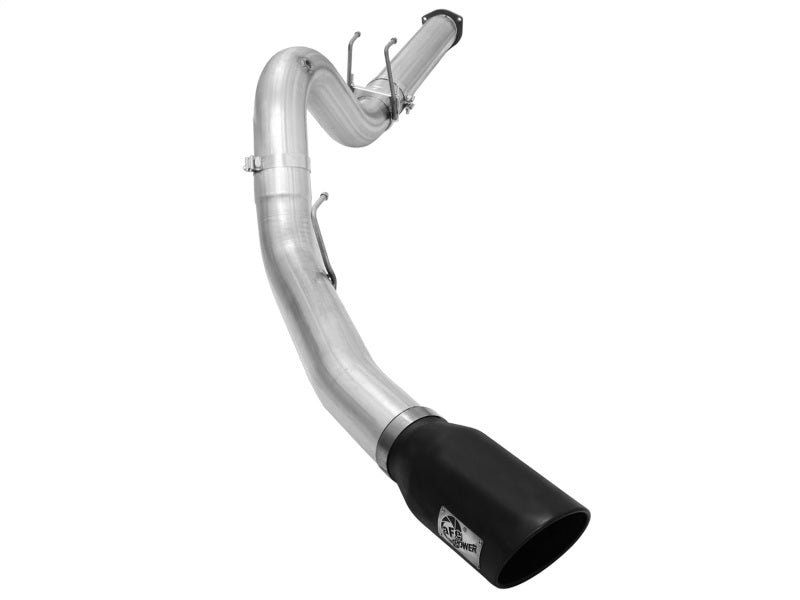 Système d'échappement en acier aluminisé aFe Atlas Exhausts 5 pouces DPF-Back 2015 Ford Diesel V8 6,7 L (td) Embout noir