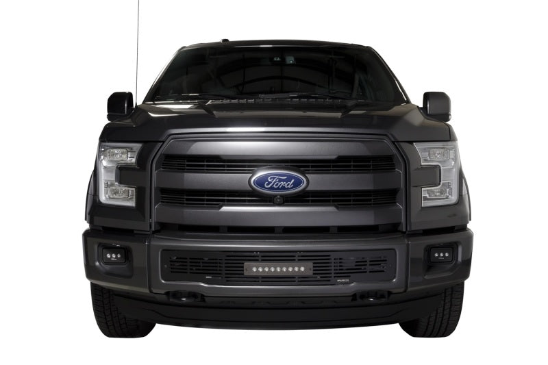 Putco 15-17 Ford F-150 - Grille de pare-chocs SS Black Bar Design avec inserts de barre lumineuse Luminix de 10 po