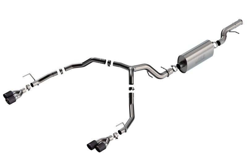 Borla 21-22 Chevrolet Tahoe 6.2L V8 2/4WD 4DR T-304 SS Touring Cat-Back Exhaust w/ Carbon Fiber Tips