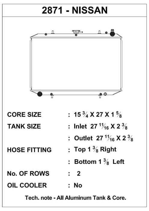 Radiateur CSF 90-97 Nissan 300ZX