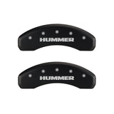 Couvre-étriers MGP 4 gravés avant et arrière finition rouge Hummer argent ch
