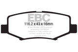 Plaquettes de frein arrière EBC 06-11 Dodge Nitro 3.7 Greenstuff