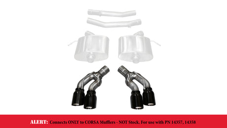 Kit d'embout PVD noir pour échappement Corsa 16-17 Cadillac CTS-V 2,75 pouces d'admission / 4,0 pouces de sortie (pour échappement Corsa uniquement)