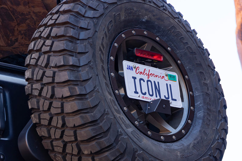 Kit de relocalisation de permis de conduire ICON 2018+ Jeep Wrangler JL