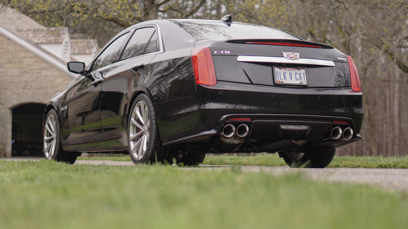 Silencieux turbo à double mode avec embouts de 4 po pour berline Cadillac CTS-V 2016-18 en acier inoxydable