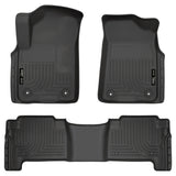 Revêtements de sol Husky Liners 2019+ Infiniti QX80/2019+ Nissan Armada Weatherbeater Black Fnt et 2e siège