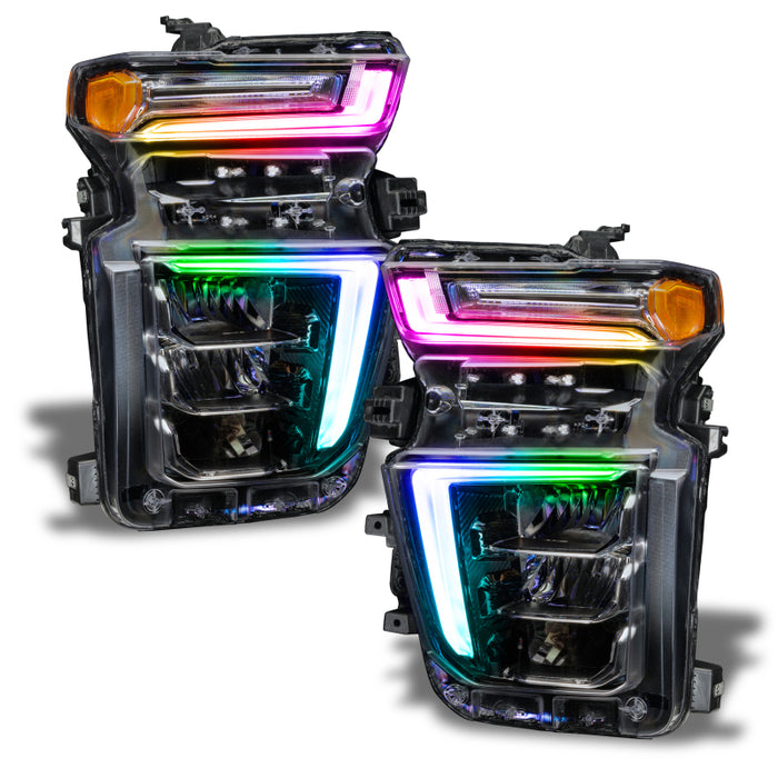 Kit de mise à niveau des phares DRL RVB + W Oracle 20-21 Chevy Silverado HD 2500/3500 - ColorSHIFT VOIR LA GARANTIE